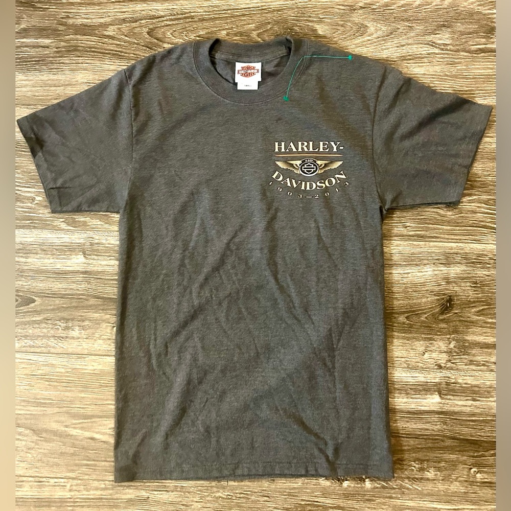 Harley Davidson Gray 110 Anniversary Shirt Womens Size Small NWOT